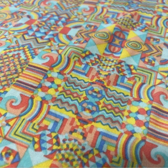 LulaRoe Womens Shirt Dress Small Geo Multi Fitted Boho Tribal Stretchy Summer - Picture 9 of 17